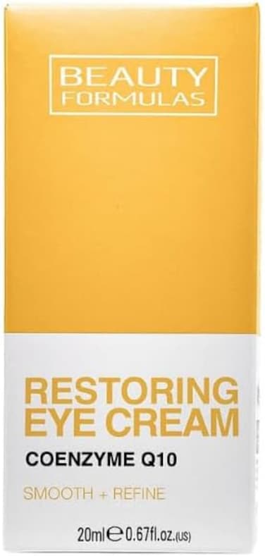Beauty Formulas Coenzyme Q10 Restoring Eye Cream, 20ml, Anti-Aging With Green Tea &amp; Coffee Oil, For Smoother Eyes