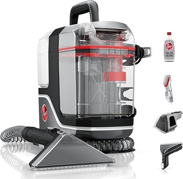 Hoover SpotWash Max Pet-Design Spot Cleaner, Upholstery, Sofa, Stairs, Rug, Stain Cleaning Handheld Machine, Solution and Tools for Home, Car, Pets with Self-Clean, 500W- CDSW-MSME