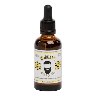 Morgan's  Beard Oil 50ml Glass Bottle Indian peppermint