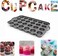 24 Cup Muffin &amp; Cupcake Baking Pan &ndash; Nonstick Carbon Steel Bakeware Tray for Oven