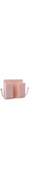 1pc Multi-Function Wall-Mounted Storage Box, Wall-Mounted Mobile Phone Holder, Wall-Mounted Organizer Box, Mobile Phone Charging Storage Box with 2 Hooks, Self-Adhesive Punch Free (Pink)