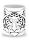 Premium Poly Tiger Designer Mug White/Grey