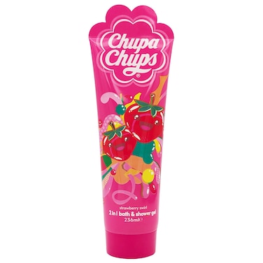 CHUPA CHUPS STRAWBERRY SWIRL 2 in 1 BATH &amp; SHOWER GEL 236ML