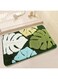 MedMad Strong Water Absorbent Plush Microfiber Bath Mat Rug，Non Slip Green Leaves Bathroom Mat, Machine Washable Quick Dry Shower Rug for in Front of Bathtub Shower Room Sink (50 * 80cm, style 1)