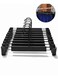 10 Pack Pants Hangers Clothes Hangers with 360 &Acirc;&deg; Swivel Hooks, Adjustable Non-Slip Clips, Durable and Sturdy Plastic Hanger for Pants, Skirts, Clothes