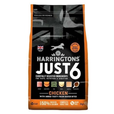 Harringtons Just 6 Chicken Grain Free Adult Dry Dog Food - 2kg