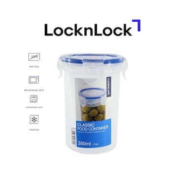 LocknLock 350ml Round Airtight Food Storage Container &ndash; BPA-Free, Leak-Proof, Microwave, Freezer &amp; Dishwasher Safe