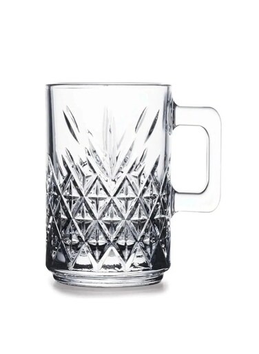 2 Pieces Timeless Glass Mug Set 315 Ml Clear