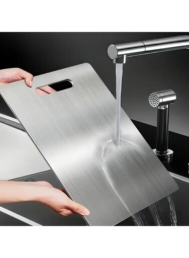 Stainless Steel Cutting Board &iuml;&frac14;&OElig;Double-Sided Food Grade 304 Stainless Steel Board for Kitchen, Rust Proof, Sturdy and Durable, Easy to Clean,Thickened for Various Cooking Tasks&iuml;&frac14;&OElig;46 * 30CM