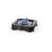 Portable Single Burner Gas Stove, Compact Camping Cooker with Lid, Black