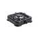 Portable Single Burner Gas Stove, Compact Camping Cooker with Lid, Black