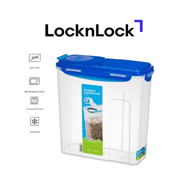 LocknLock 3.9L Cereal Dispenser &ndash; Airtight, BPA-Free Container with Patented Locking System for Fresh Food Storage