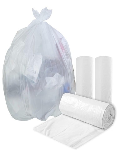 5 Gallon 30-Piece Garbage Bag White 46 x 52CM, Trash Bag Dustbin Bag Waste Bag Home Bag Strong Pack of 1