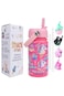 attack SA Kids Water Bottle for School Insulated water bottle with Straw Lid, Kids water bottle stainless steel, Double Wall, Baby water bottle, Steel water bottle (Pink Family)