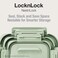 LocknLock Nestopia 3-Piece Set Airtight Containers (500ml + 920ml + 1.6L) &ndash; Leak-Proof, Microwave &amp; Freezer Safe