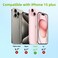 Muzz Clear Case for iPhone 15 Plus, Anti-Scratch PC Back, Slim TPU Shockproof Bumper Cover, Clear (iPhone 15 Plus)