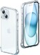 Muzz Clear Case for iPhone 15 Plus, Anti-Scratch PC Back, Slim TPU Shockproof Bumper Cover, Clear (iPhone 15 Plus)