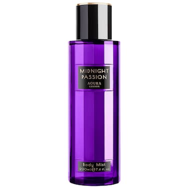 Aoura London Midnight Passion Body Mist 220ml   Fresh Floral Long Lasting   Daily Wear Fragrance Spray for Women 200ml