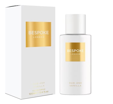 Bespoke London Gold Collection Oud &amp; Vanilla Eau de Parfum for Men, 100ml &ndash; Long-Lasting Woody Oriental Men&rsquo;s Perfume, Luxury Fragrance Gift