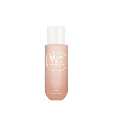 MAR.e.SOL Caramel Macadamia & Vanilla Body Mist for Women, 250ml – Long-Lasting Sweet Gourmand Perfume Body Spray & Scent Gift