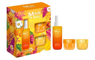 Mar.e.SOL Salted Caramel &amp; Pistachio Gift Set &ndash; Body Mist 90ml, Body Scrub 100g, Body Butter 75ml   Sweet, Long-Lasting Fragrance   Hydrating Body Care Gift Set for Women