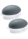 2-Pack Vegetable Scrubber Brush with Non-Slip Grip, Flexible and Hard Bristles for Potatoes, Carrots, and Corn
