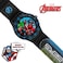 Disney Marvel Avengers Black Printed Fabric Strap Watch - AVG5008