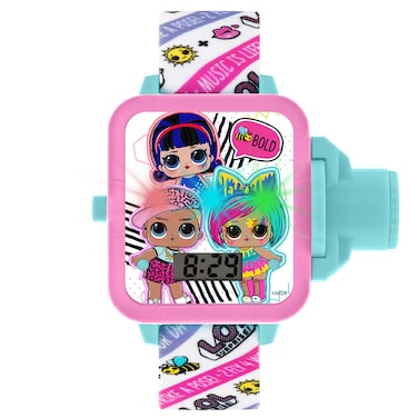 LOL Surprise Pink &amp; White Strap Projection Watch - LOL4503