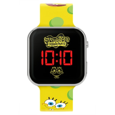 Nickelodeon SpongeBob Yellow LED Watch with Printed Character Strap