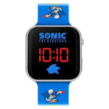 Sega Sonic the Hedgehog Blue LED Watch with Printed Character Strap - SNC4137ARG