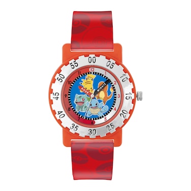Pok&eacute;mon Red Strap Character Dial Time Teacher Watch - POK4194