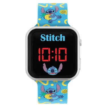 Disney Lilo and Stitch Character Print Strap LED Watch - LAS4038ARG