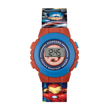 Disney Marvel Avengers Red &amp; Blue Character Print Digital Watch - AVG4818