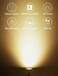 【GU10 Bulb】Lepro GU10 LED Bulbs, Warm White 2700K, 38&deg; Narrow Beam Spot Light, 4W 345lm Energy Saving Light Bulbs, 50W GU10 Halogen Spotlight Bulbs Equivalent, No Flickering, Non-dimmable, Pack of 10