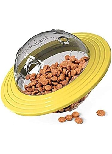 TOMVAES Interactive Dog Food Dispensing Chew Toys, IQ Treat Ball Puzzle Feeder for Dogs, Durable Flying Disc with Treat Dispensing, Ideal for Active Eating and Training