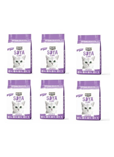 Kit Cat Soya Clump Soybean Litter &ndash; Lavender 7L(1 Box &ndash; 6pcs)