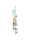 PIN FAMILY Bathroom Corner Rack, Caddy, Stand 4 Tier Telescopic Adjustable Organiser, white-steel, 30592
