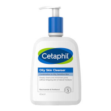 Cetaphil Oily Skin Cleanser 473ml, Foaming, Soap Free Gel Formula For Oily Combination Skin, Removes Excess Oil And Dirt With Niacinamide, Vegan Friendly