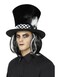 Dark Tea Party Top Hat Black w/ Hair