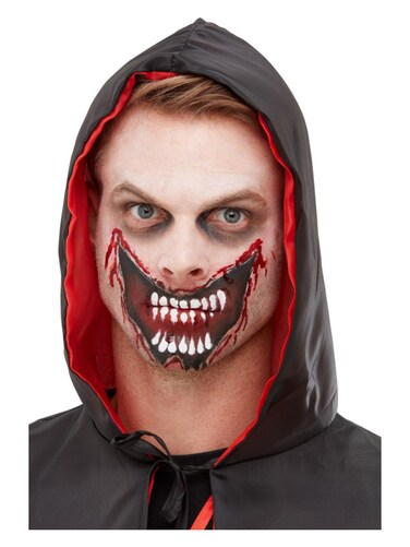 Smiffys Make-Up FX Slashed Mouth Kit Aqua