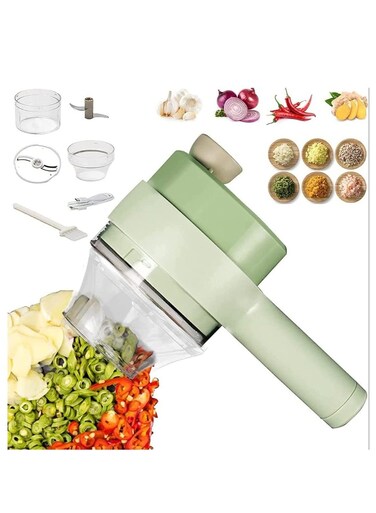 Vegetable Cutter Set Gatling Vegetable Chopper Mini Wireless Food Processor Garlic Chili Onion Celery Ginger Meat Garlic Chopper with Brush