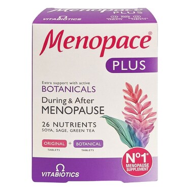 Vitabiotics Menopace Plus During &amp; After Menopause Support Tablets, Pack of 56's