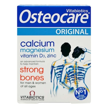 Vitabiotics Osteocare Tablets With Calcium, Magnesium, Vitamin D &amp; Zinc, Pack of 30&rsquo;s
