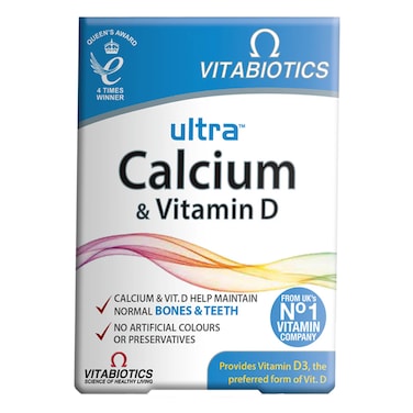 VitaBiotics, Ultra Calcium &amp; Vitamin D, Not Flavored, 30 tablets