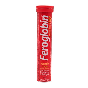 Vitabiotics Feroglobin Fizz Gentle Iron Tablets, Pack of 20 Tablets