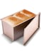THE WHITE SHOP Loaf Pan with Lid, 1 lb Dough Capacity Non-Stick Bakeware for Baking Bread, Carbon Steel Corrugated Bread Toast Box Mould with Cover for Baking Bread