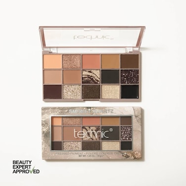 Technic 15 Shades Pressed Pigments Eyeshadow Palette- Smokey Quartz