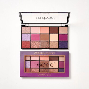 Technic 15 Shades Pressed Pigments Eyeshadow Palette- Persian Violet