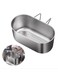 Multifunctional Hanging Sink Strainer Colander Drain Basket Stainless Steel Sink Drain Strainer Basket for Filter Kitchen Waste and Wash Vegetables Fruits