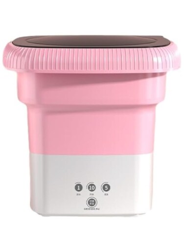 Portable Silicone Folding Washing Machine, Turbine Rotary, Washing and Drying, Automatic